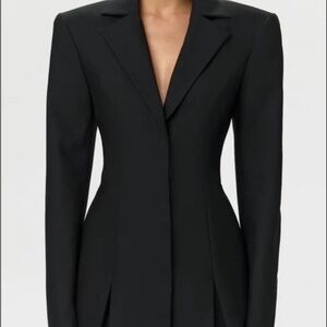 Elegant Black Women's Blazer Dress